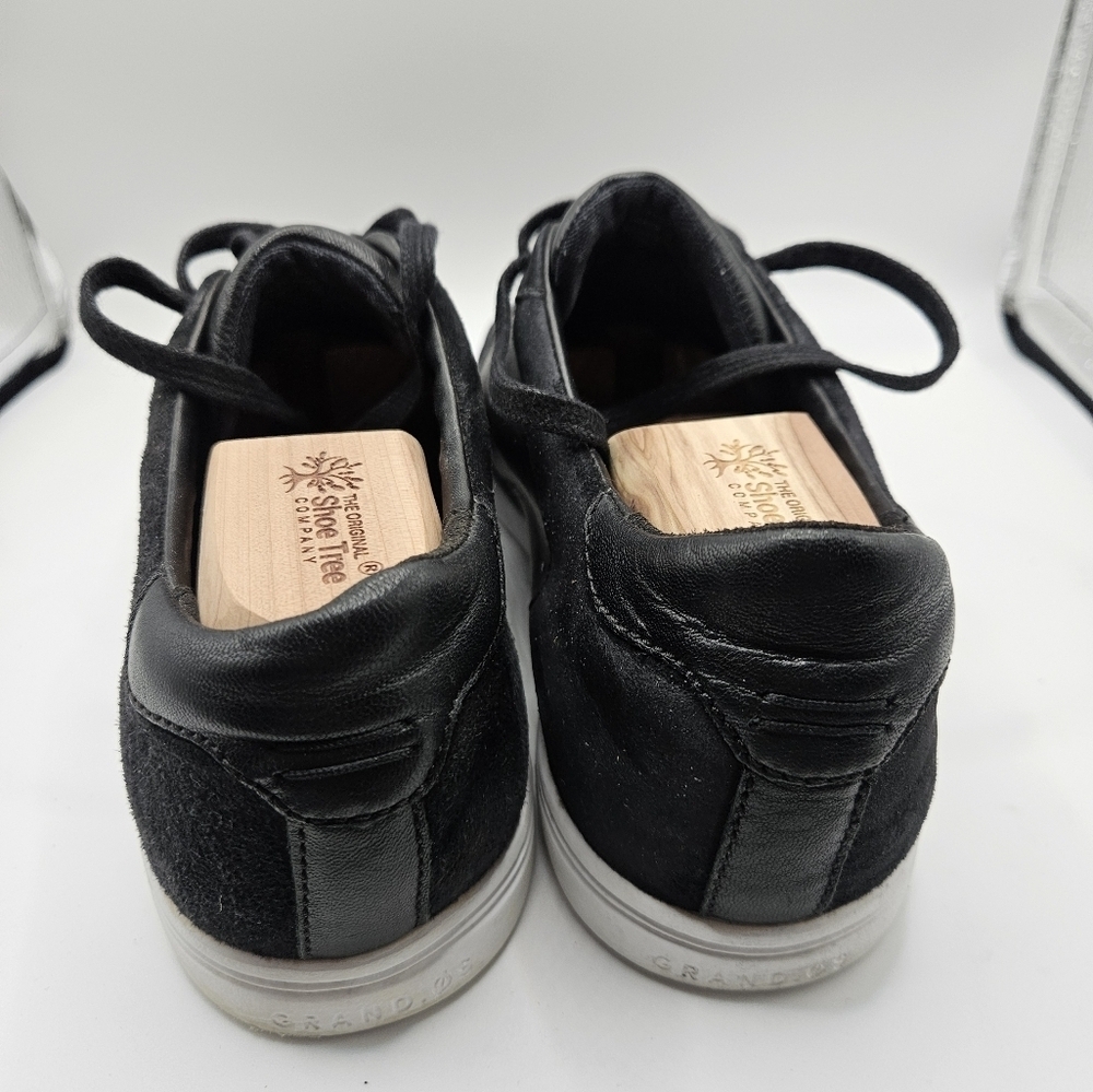 Cole Haan Grand.OS Women Size 10.5 B Black Leather Suede Low Top Casual Sneakers - Picture 7 of 10